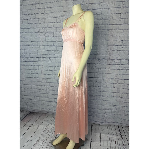 American Vintage 60's Nightgown Lingerie Slip bundle of 2 pink & green size XS - Picture 4 of 11